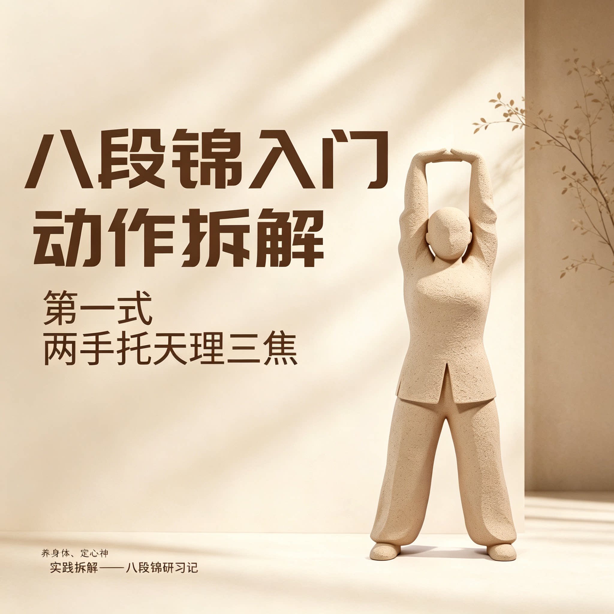 健身八段锦零基础入门教程全套动作分步拆解养生居家跟练系统课程