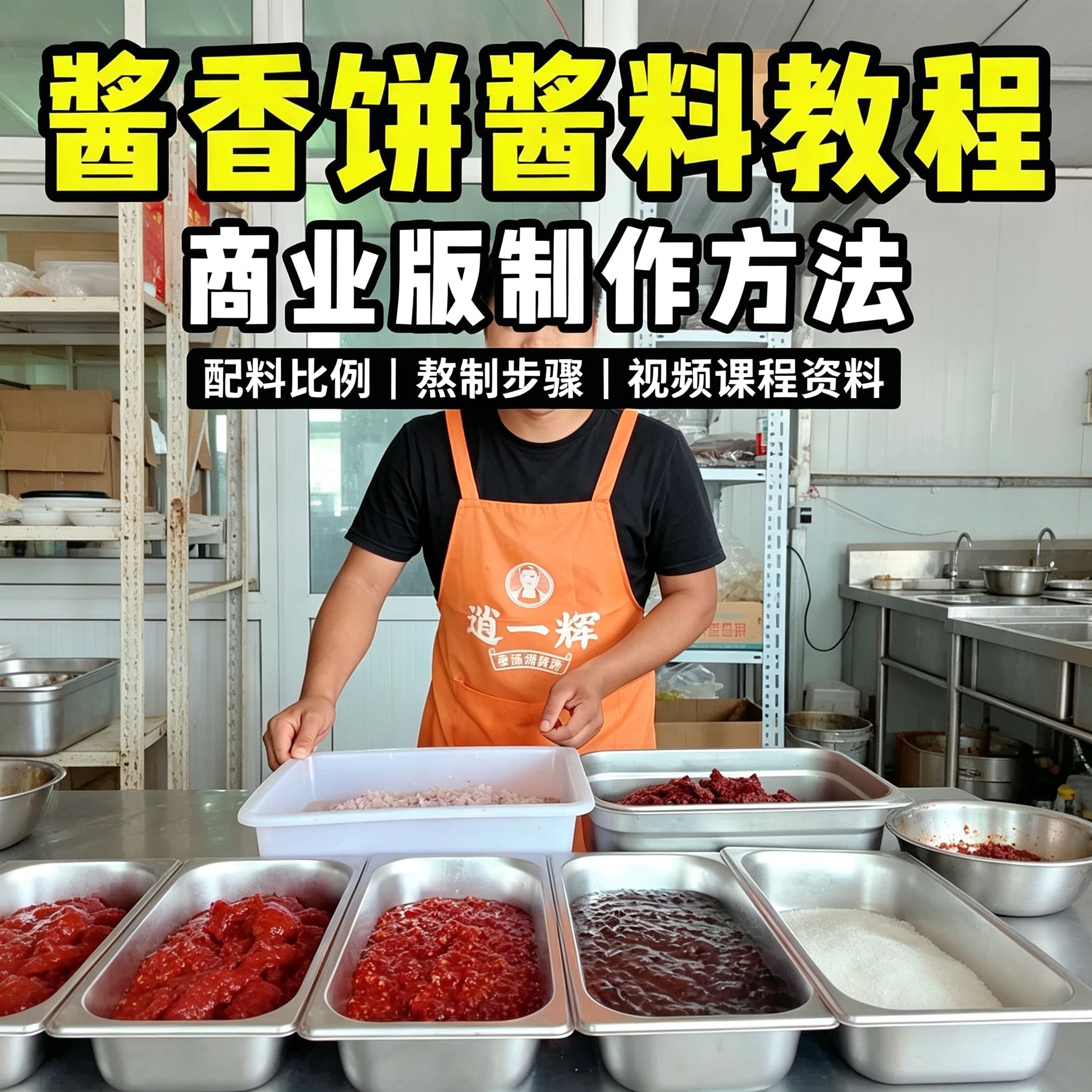 摆摊酱香饼商用酱料教程配料配比熬制技巧小吃创业电子版配方资料