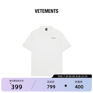 短袖 VETEMENTS男士 日常休闲商务女士Polo衫 POLO衫 64356001 夏季