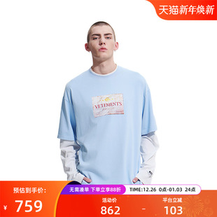 T恤35550008 宽松百搭长袖 VETEMENTS秋冬新款 100%棉男女同款