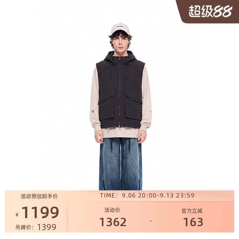 VETEMENTS复古风宽松落肩工装马甲100%棉男女款马甲外套66517001图片
