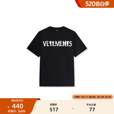 VETEMENTS230G100%棉短袖T恤