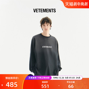 T恤上衣64350001 宽松圆领舒适亲肤渐变色长袖 VETEMENTS新款 时尚