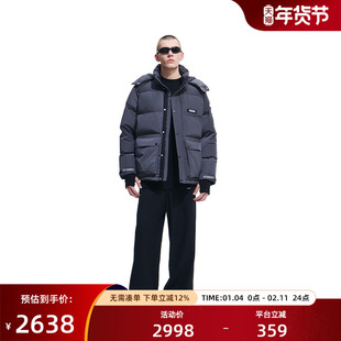 VETEMENTS新款工装风宽松潮流男女中性款90%白鸭绒羽绒服35710006