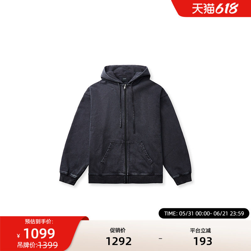 VETEMENTS新款100%棉高清数码印花水洗工艺男女卫衣开衫66122001