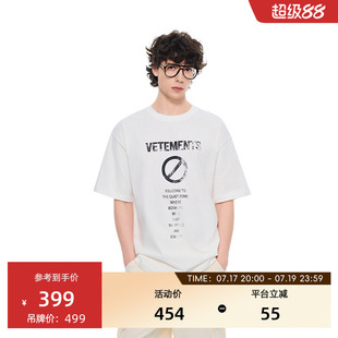 VETEMENTS新款270g棉男女同款吸汗亲肤透气短袖T恤36352603