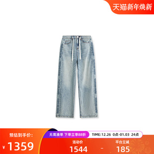 35566001 立体刺绣男女休闲百搭直筒牛仔长裤 VETEMENTS新款 牛仔裤