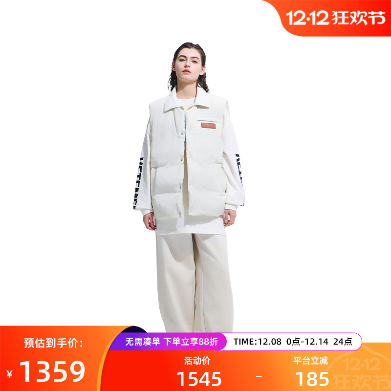 VETEMENTS新款PU皮革羽绒马甲