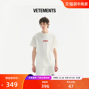 印花男女短袖 宽松百搭个性 T恤64352006 明星同款 VETEMENTS