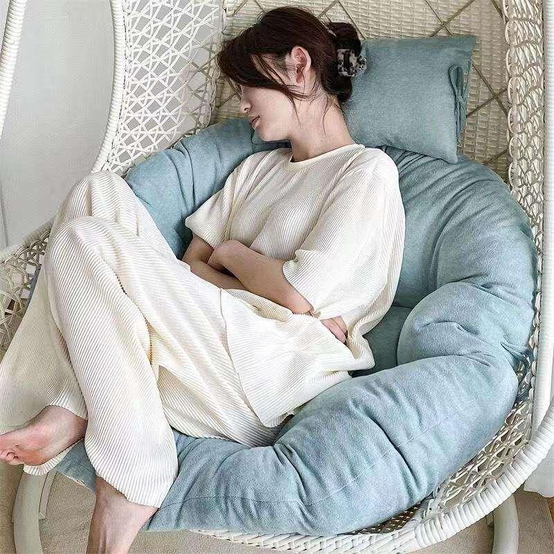 摇篮椅吊椅坐垫子加厚吊篮藤椅靠垫可洗圆形秋千鸟巢单人摇椅垫