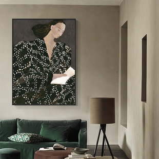 博主推荐瑞典fine little day小众装饰画海报READING*SOFIA LIND