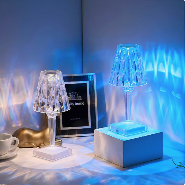 星河碎片钻石切割水晶台灯USB充插电光影卧室床头氛围小夜灯ins风,家装灯饰光源,装饰台灯,淘宝优惠券,粉丝福利购,淘宝优惠卷