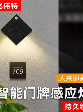 新款充电智能led人体感应灯夜灯 免布线磁吸室内墙壁灯门牌灯
