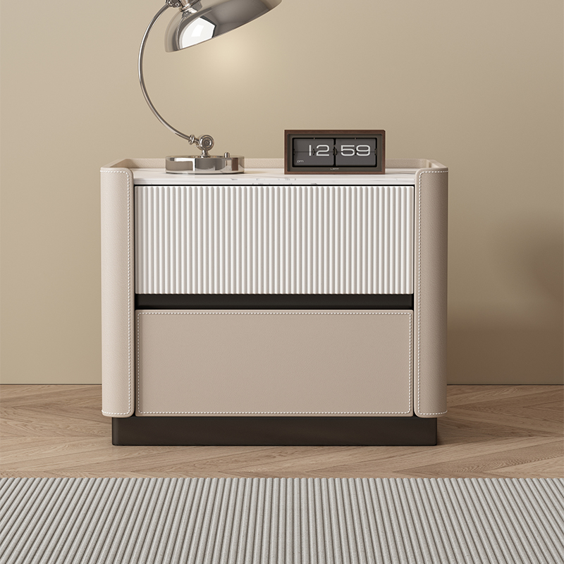 2024新款简约现代轻奢高级感实木床头柜家用卧室小型床边收纳柜子