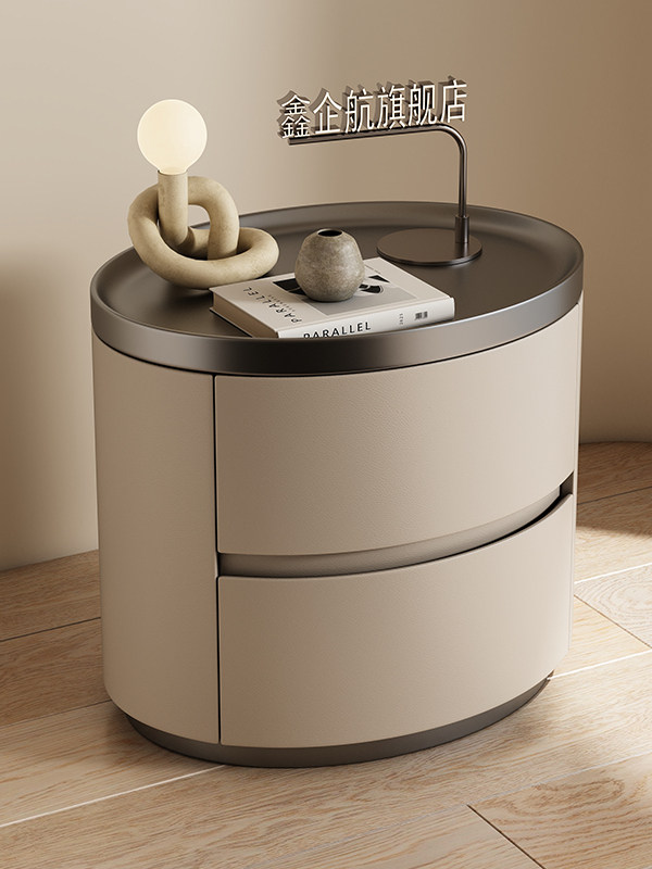 2025网红储物柜意大利经典无障碍豪华床头柜圆形简单现代设计师创