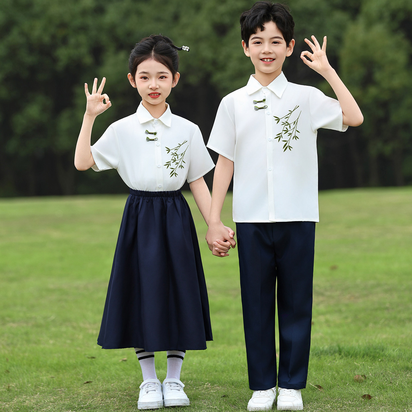 六一儿童表演服中式国风合唱服小学生幼儿园大合唱团诗歌朗诵服装