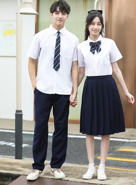 初中高中小学生白衬衫红百褶裙合唱朗诵演讲比赛演出服毕业季班服