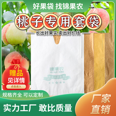 桃子专用套袋水果白色防水保护袋