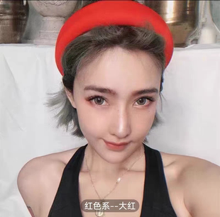 红色高颅顶加厚海绵发箍宽边彩色发卡2025新款网红百搭洗脸头箍女