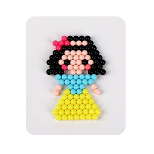 儿童手工diy材料制作拼豆玩具魔法女孩粘贴9夜光水雾魔珠8钻石画6