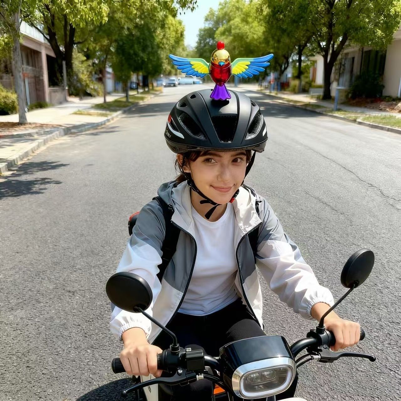 解压神器小玩具车载汽车伴飞小鸟