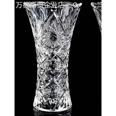 加厚大号花瓶玻璃透明客厅摆件水培植物富贵竹百合插干花陶瓷花瓶