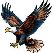 霸气老鹰图案贴画自粘贴纸卧室墙贴车身高级防水动物无背景贴画