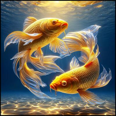 新款黄金多彩锦鲤招财贴画唯美真浴缸客厅卧室玻璃装饰自粘贴纸