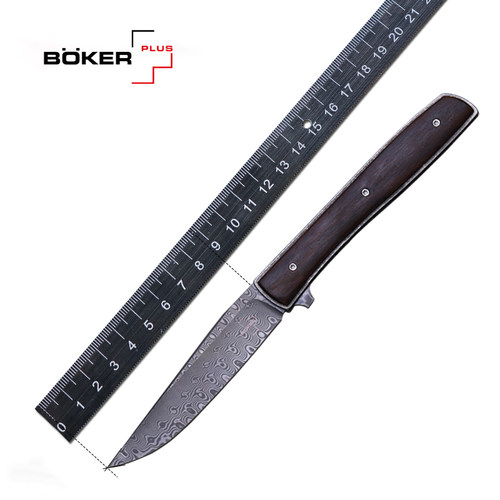 德国boker博克锻打大马士革钢折叠刀随身便携口袋刀高硬度工具刀