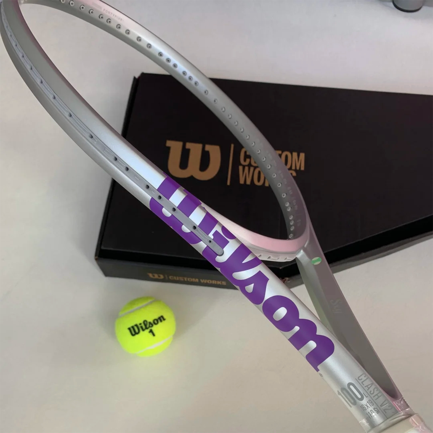 WILSON Clash 100L V3威尔胜男女小银拍定制比赛碳纤维网球拍代购