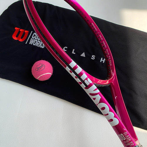 代购WILSON Pro Staff 97L V14威尔胜定制拍哑光霓虹碳纤维网球拍