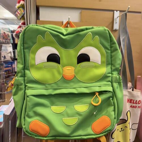 新品双肩包可爱卡通多邻国双肩包大容量包包出游旅行学生双肩包
