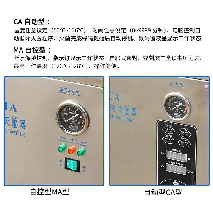XXFH-150CFH-50CLA高压蒸汽1菌锅自动150医用不锈钢灭立式消毒锅图片