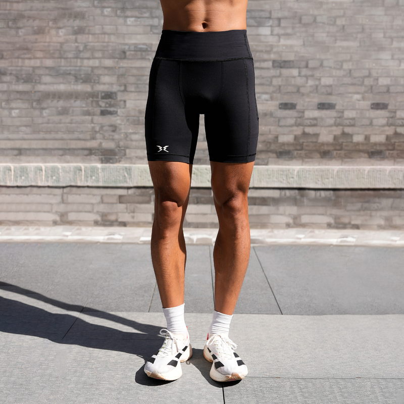 BODYWIT身体智慧疾塑Ultra男士中度压缩四分弹透气防磨运动短裤