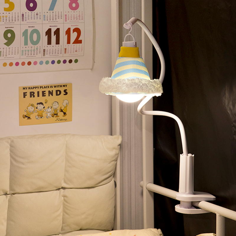 床头夹灯吊灯悬挂可夹蚊帐帘内小夜灯学生宿舍床上灯上铺必备神器