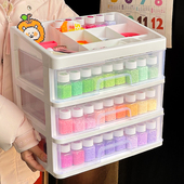 拼豆抽屉式 收纳盒桌面分装 瓶多层置物架diy工具豆笔豆铲收纳架