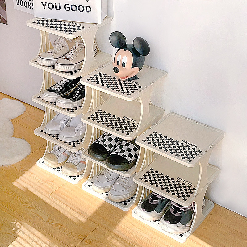 简易双层床底鞋架桌下鞋子收纳盒学生宿舍鞋托门口小型鞋柜置物架,收纳整理,鞋子收纳架,淘宝优惠券,粉丝福利购,淘宝优惠卷