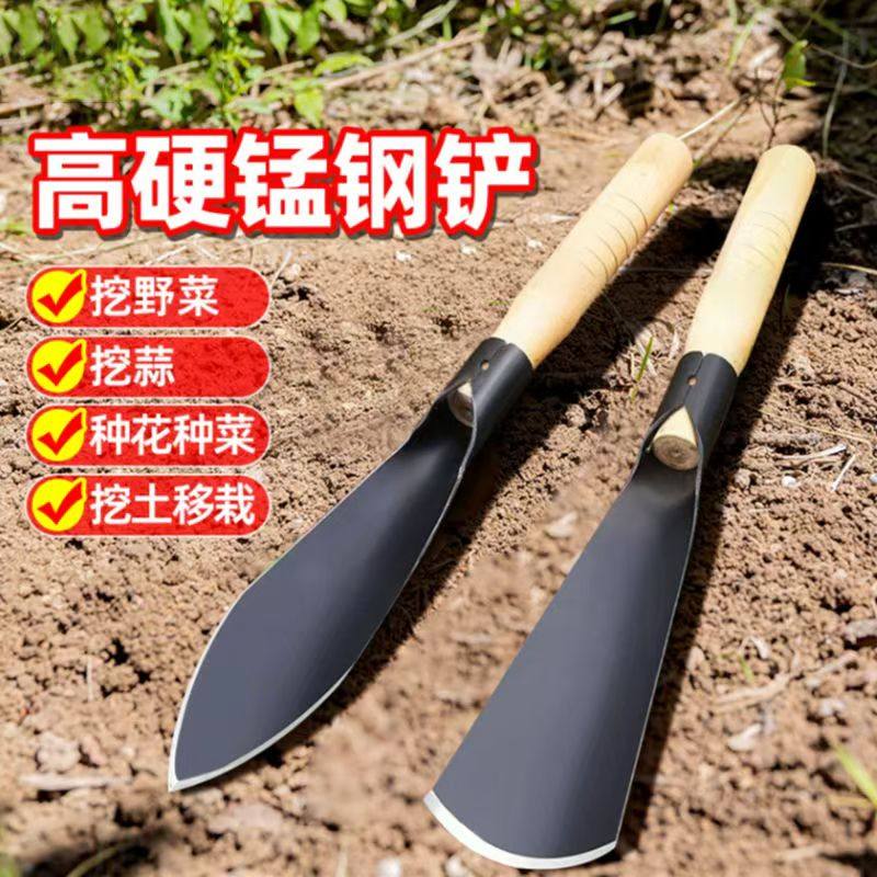 园艺工具套装挖野菜铲子家用种花养花赶海农用铁铲铁锹移苗起苗器 - 实物图