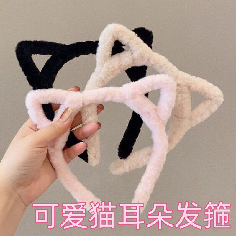 耳朵发箍猫耳朵发饰女秋冬百搭