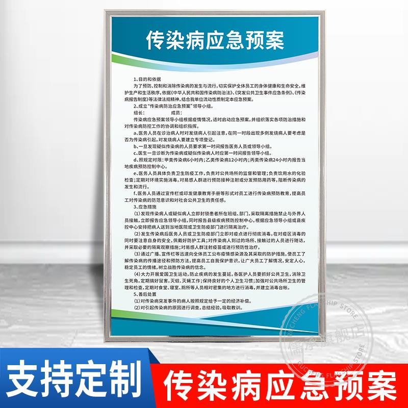 传染病应急预案门诊所卫生室诊室传染病管理报告流程图工作制度牌医院科室治疗处置输液三查八对药品管理上墙