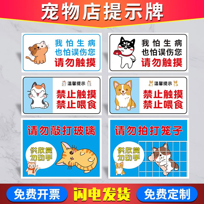 宠物店温馨提示牌墙贴请勿逗猫