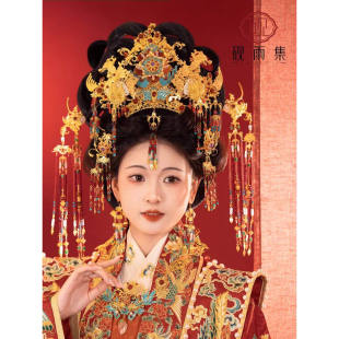 出租砚雨集鹊桥仙明制宋制唐制汉服头饰中式国风婚礼汉婚新娘发饰
