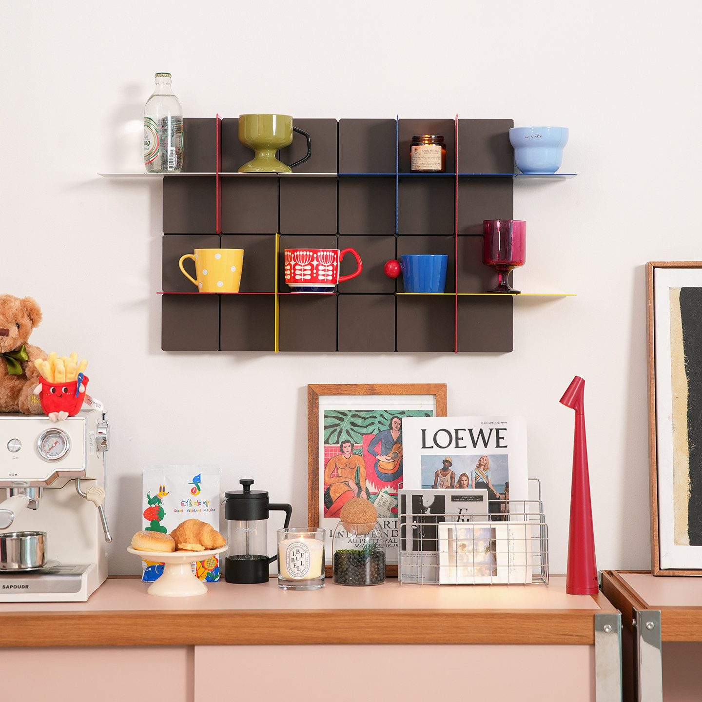 『号角屋 KUR!O置物架』彩色上墙洞洞板家用餐厅墙面模块收纳架,住宅家具,搁板/置物架/家用陈列架,淘宝优惠券,粉丝福利购,淘宝优惠卷