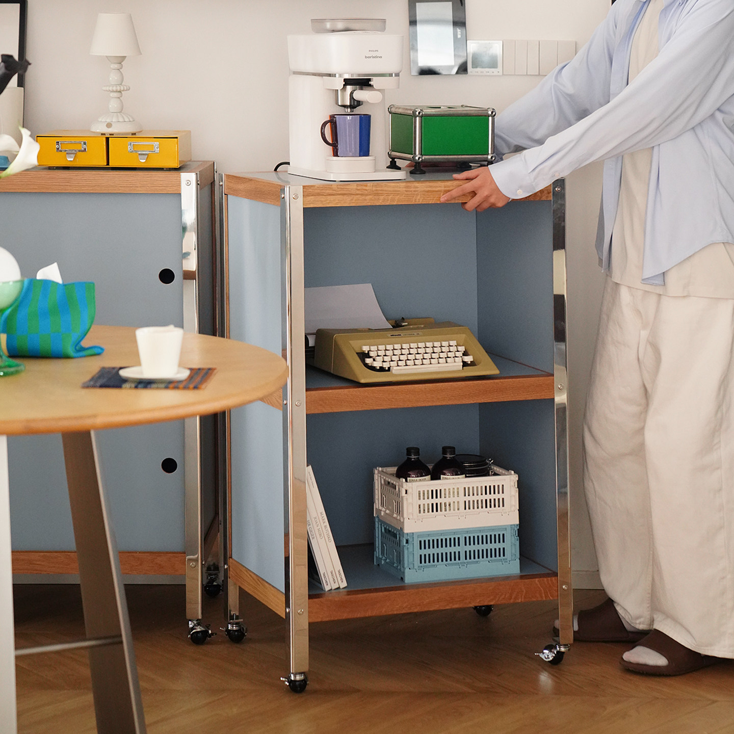 『号角屋 米特餐边柜』北欧包豪斯中古客厅收纳置物柜可移动边柜