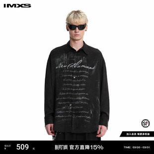 Run Horse 字母印花长袖 衬衫 IMXS 男潮牌衬衣2025年春季 New