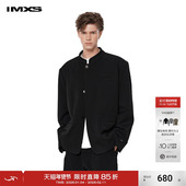 外套小众高级痞帅黑色立领纽扣气质中山装 IMXS新中式 西装 外套男女