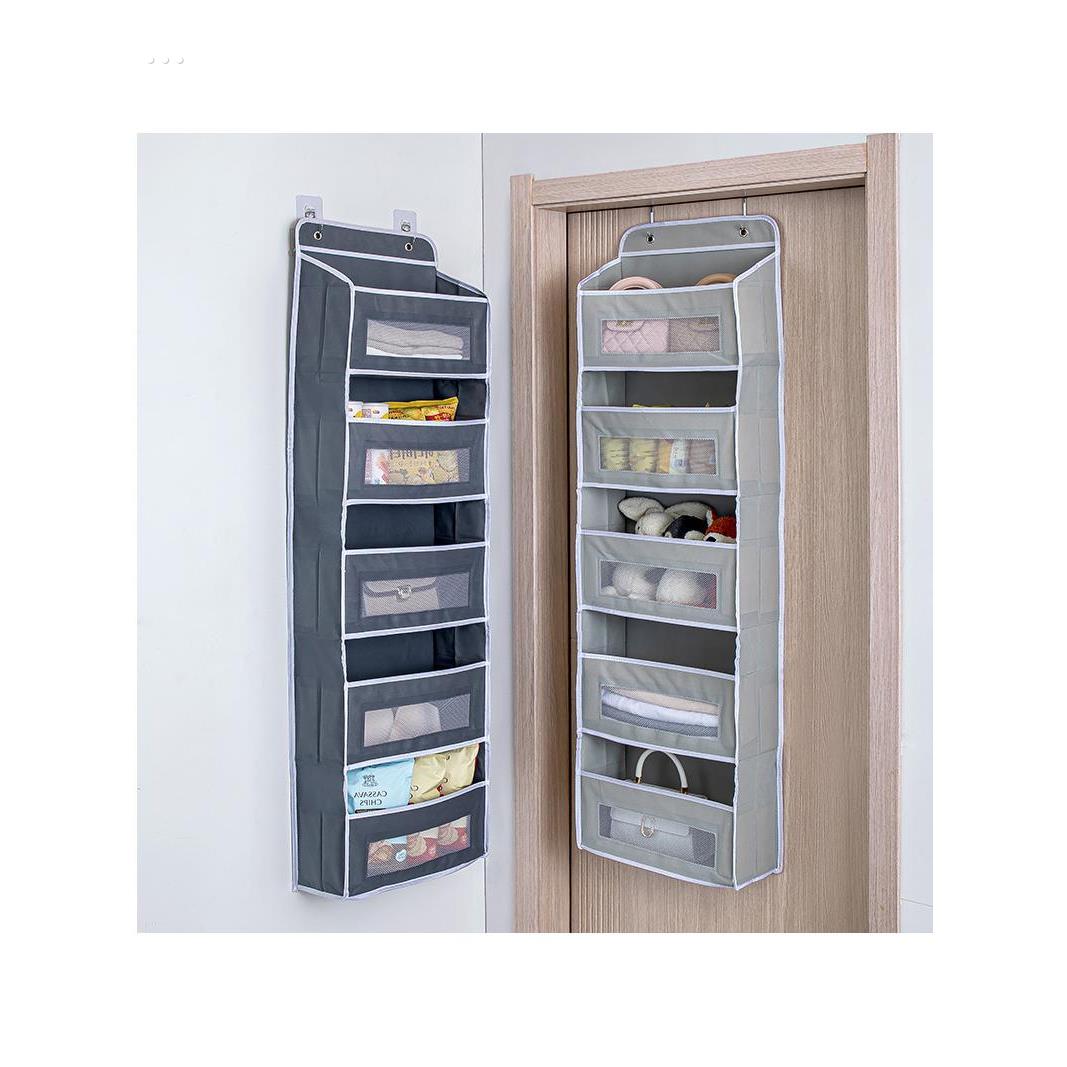门后收纳挂袋卧室衣柜墙上壁挂式网兜床头床边玩偶娃娃布艺置物袋