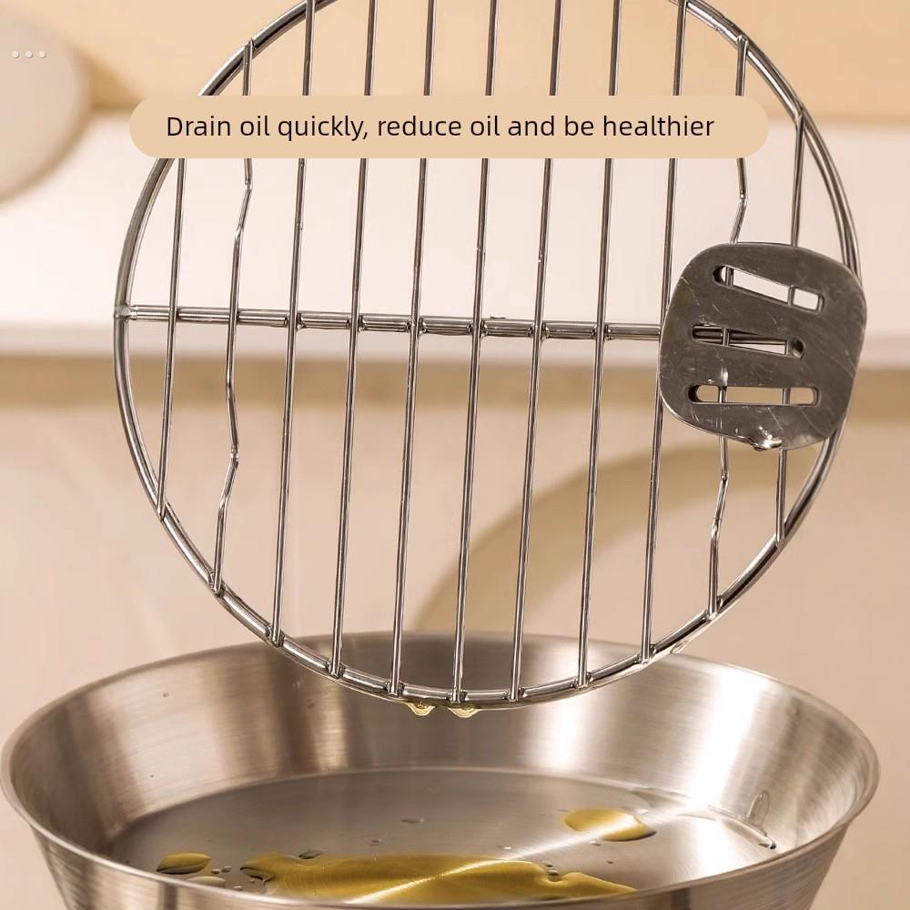 德国空气炸锅烤架内用配件304不锈钢专用滤油架方形烤肉支架工具