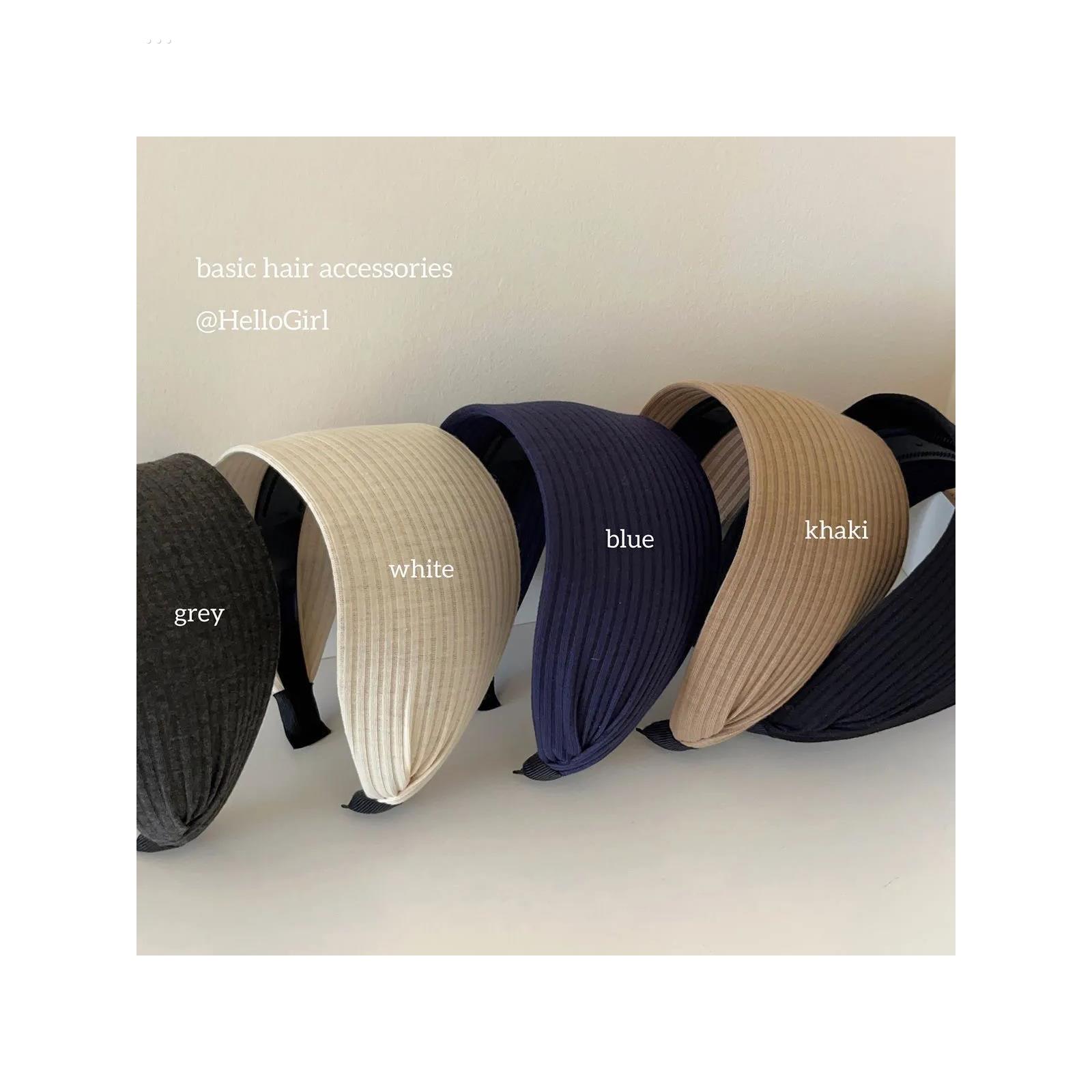 覆古感高级质感坑边发箍简约百搭宽边发带加宽运动头箍秋冬高颅顶