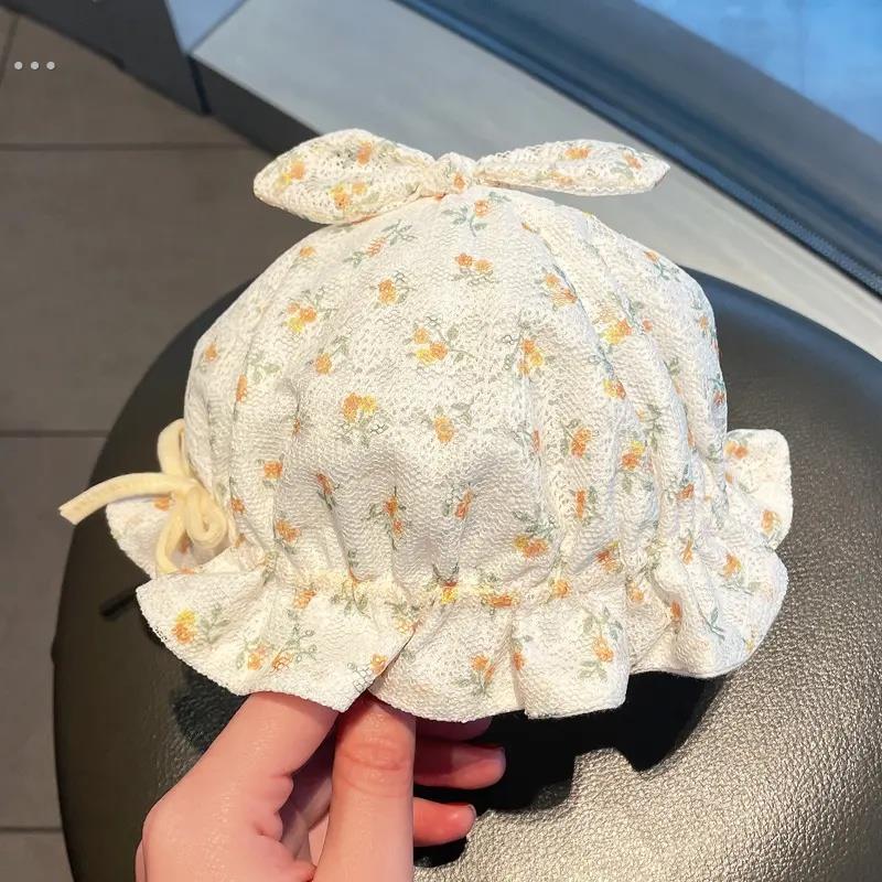 婴儿帽0一3月夏婴儿帽子女宝宝春秋薄款婴幼儿夏季公主可爱调节遮
